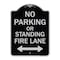 Signmission No Parking or Standing Fire Lane W/ Bidirectional Arrow Heavy-Gauge Alum, 24" x 18", BS-1824-23684 A-DES-BS-1824-23684 - alternate 1